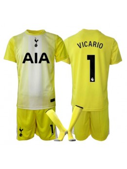 Billige Tottenham Hotspur Guglielmo Vicario #1 Keeper Tredjedraktsett Barn 2025-26 Kortermet (+ Korte bukser)